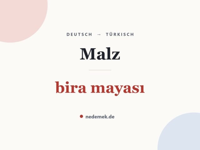Malz auf Türkisch: bira mayası
