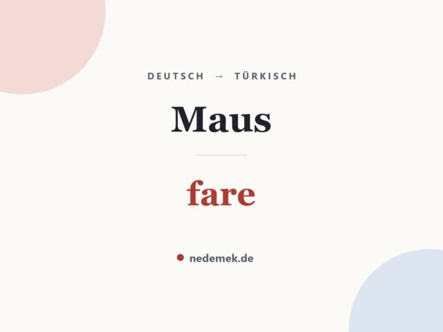 Maus auf Türkisch: fare
