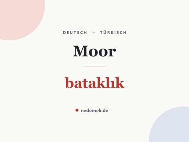 Moor auf Türkisch: bataklık