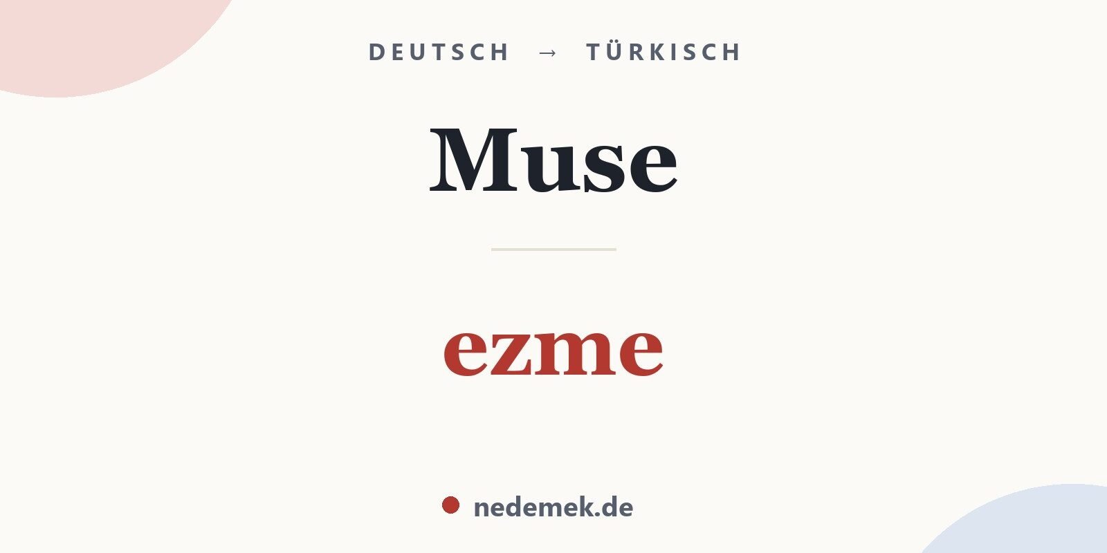 Muse auf Türkisch: ezme
