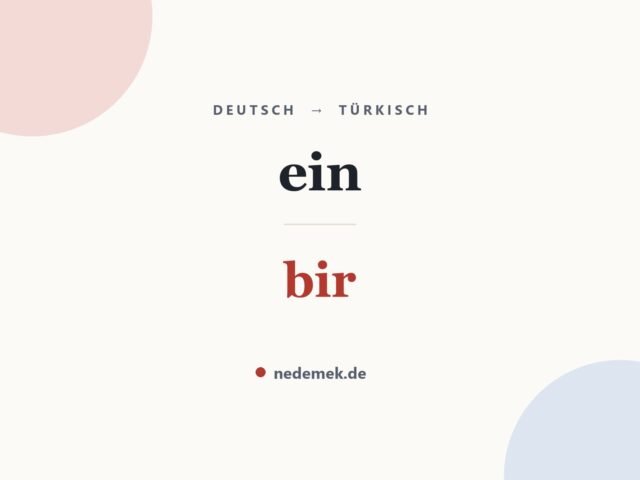 ein auf Türkisch: bir