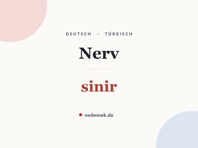 Nerv auf Türkisch: sinir
