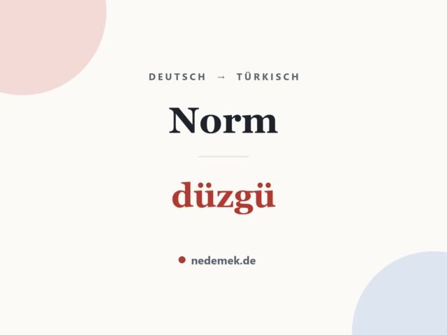 Norm auf Türkisch: düzgü