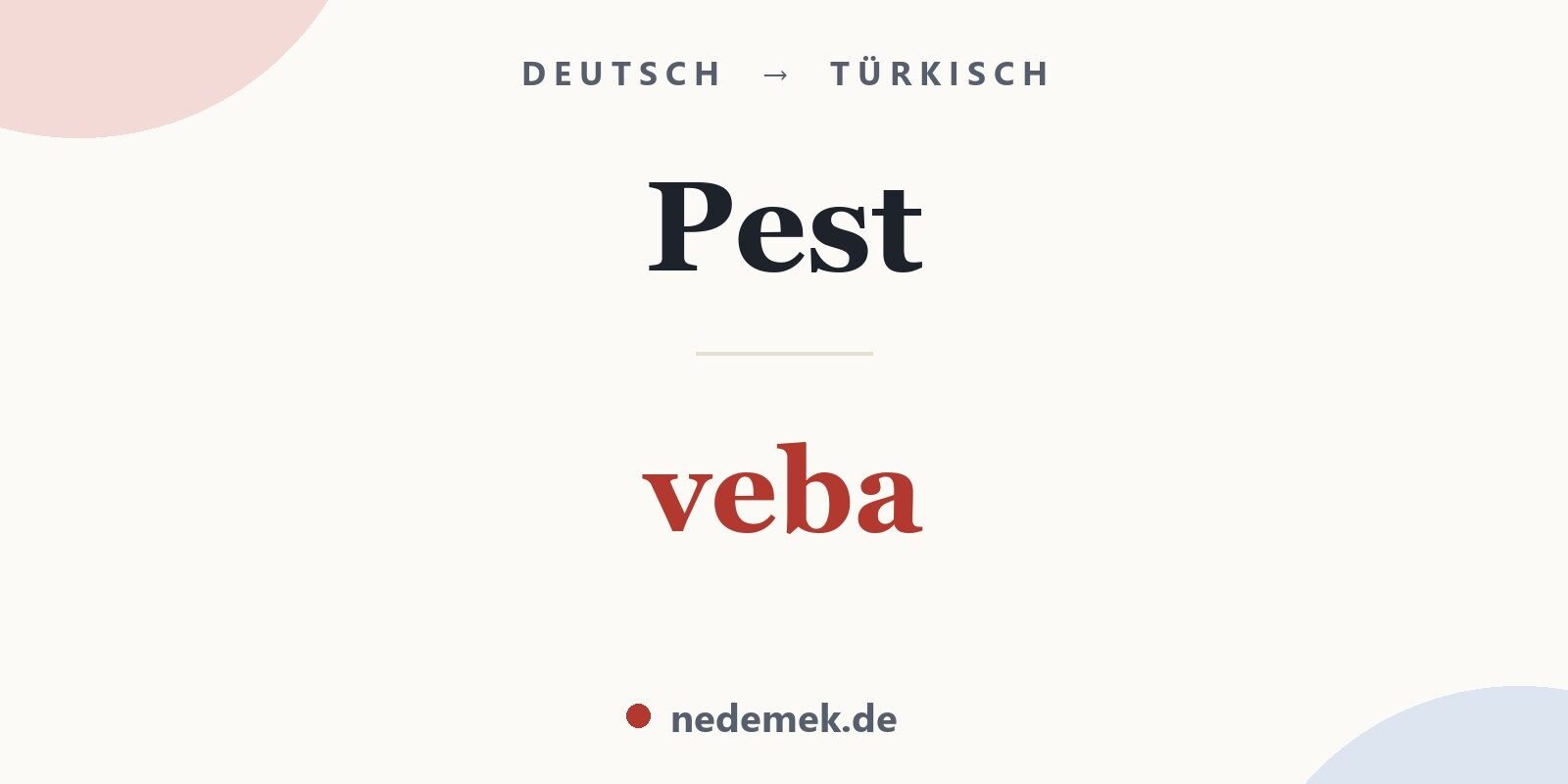 Pest auf Türkisch: veba