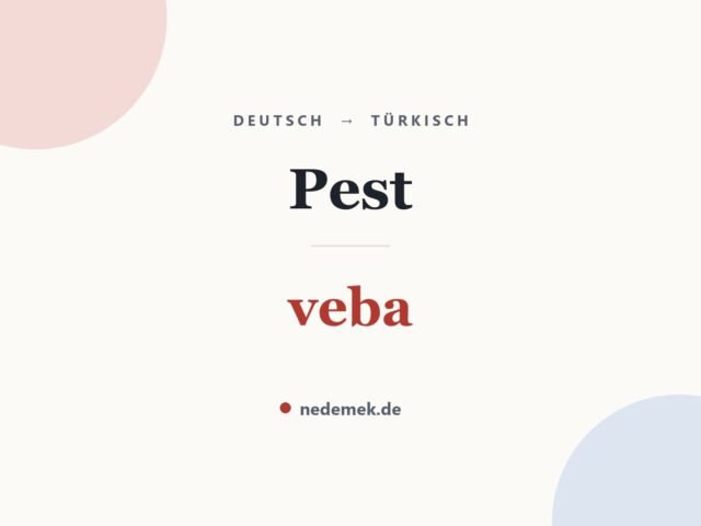 Pest auf Türkisch: veba