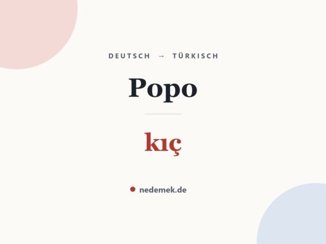 Popo auf Türkisch: kıç
