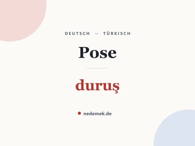 Pose auf Türkisch: duruş