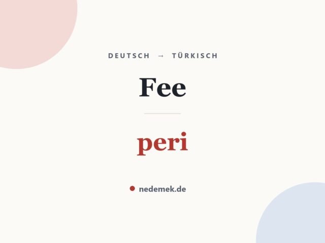 Fee auf Türkisch: peri