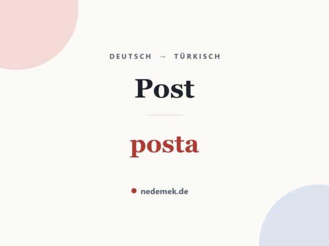 Post auf Türkisch: posta