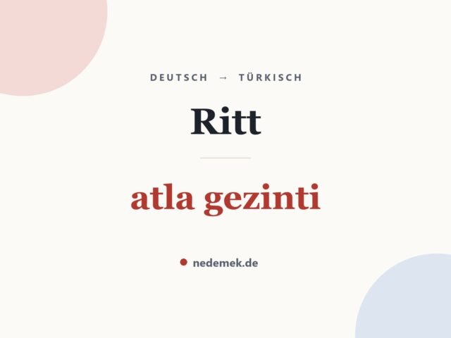 Ritt auf Türkisch: atla gezinti