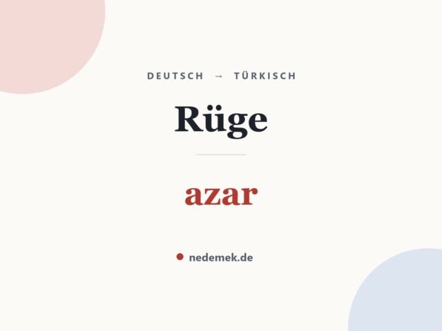 Rüge auf Türkisch: azar