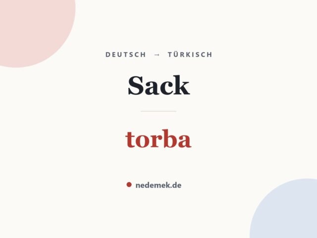 Sack auf Türkisch: torba