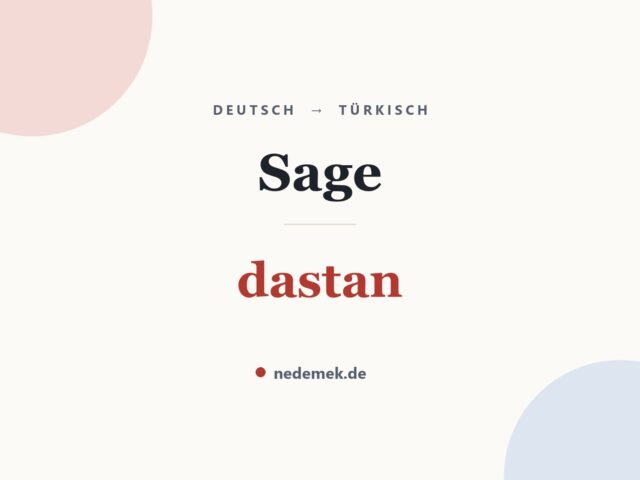 Sage auf Türkisch: dastan