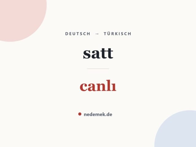 satt auf Türkisch: canlı