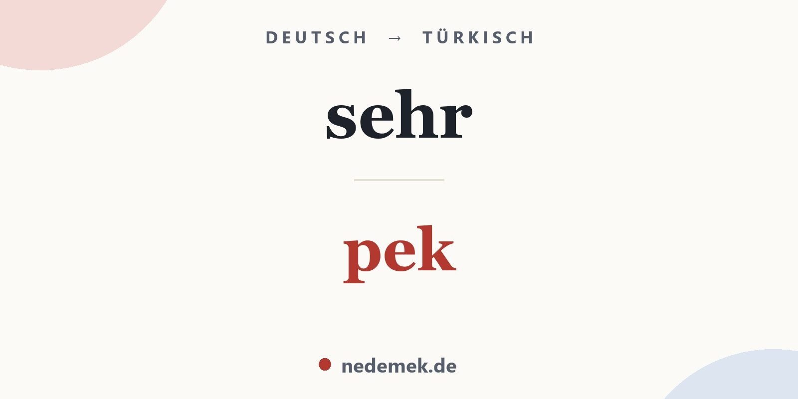 sehr auf Türkisch: pek