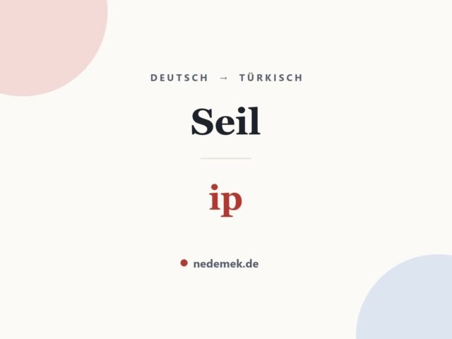 Seil auf Türkisch: ip