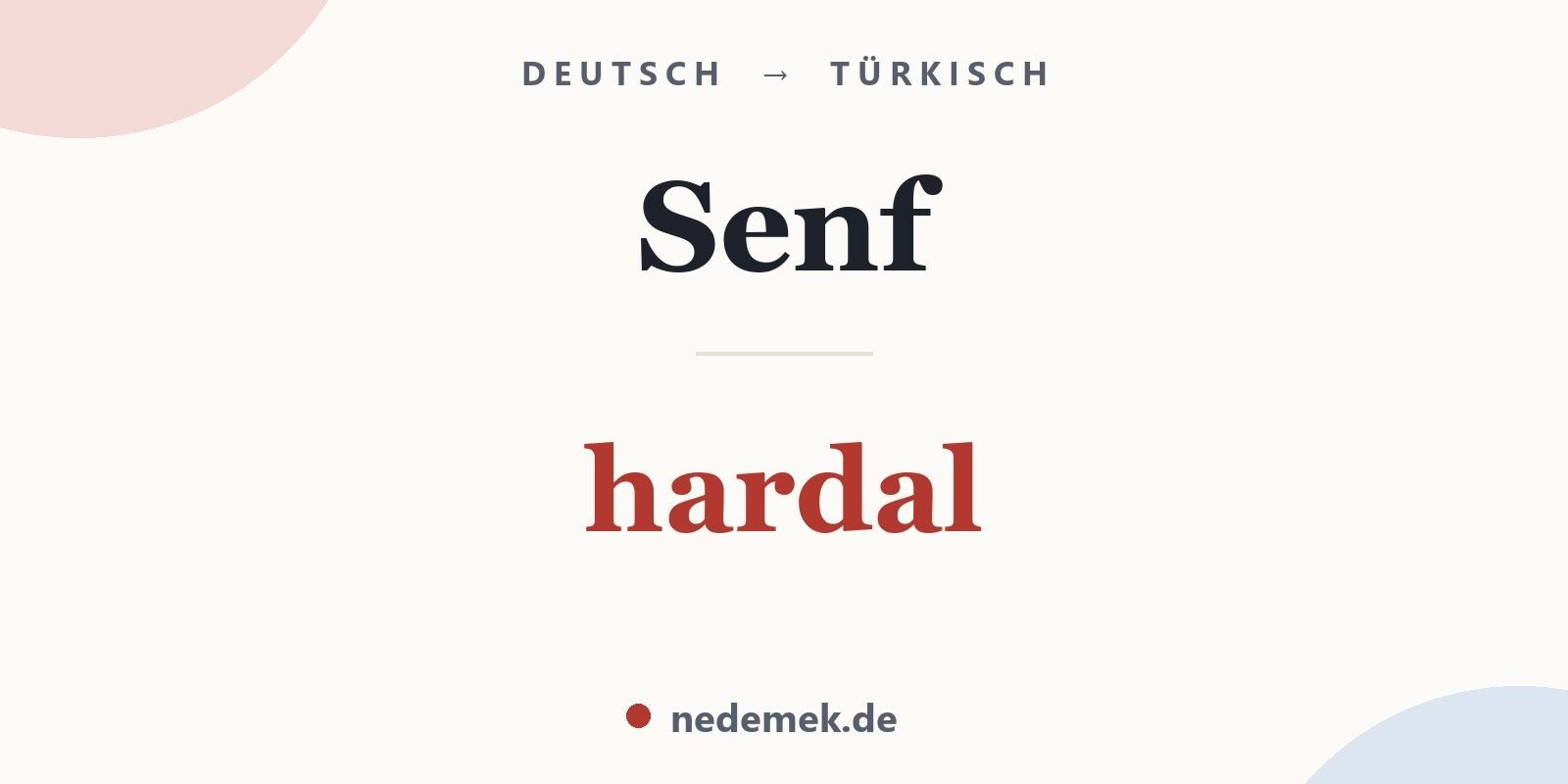 Senf auf Türkisch: hardal