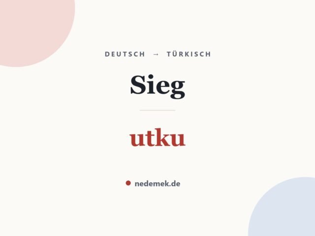 Sieg auf Türkisch: utku