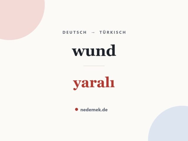wund auf Türkisch: yaralı