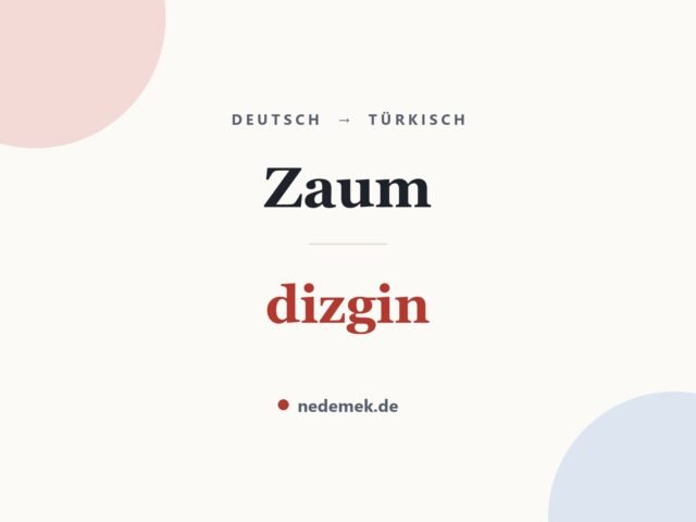Zaum auf Türkisch: dizgin