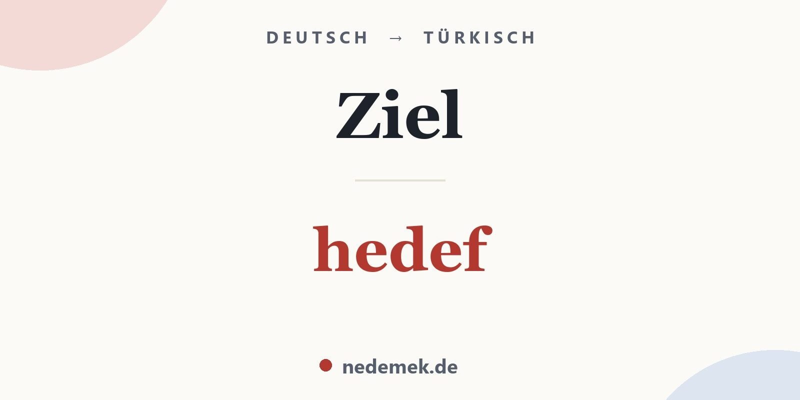 Ziel auf Türkisch: hedef