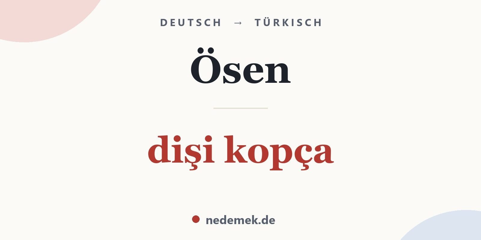 Ösen auf Türkisch: dişi kopça