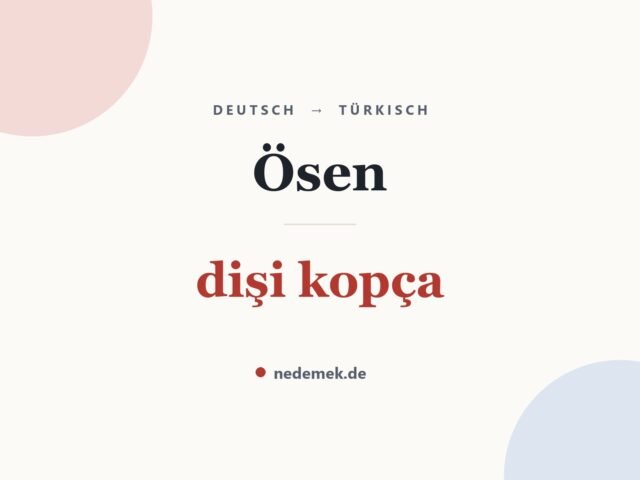 Ösen auf Türkisch: dişi kopça
