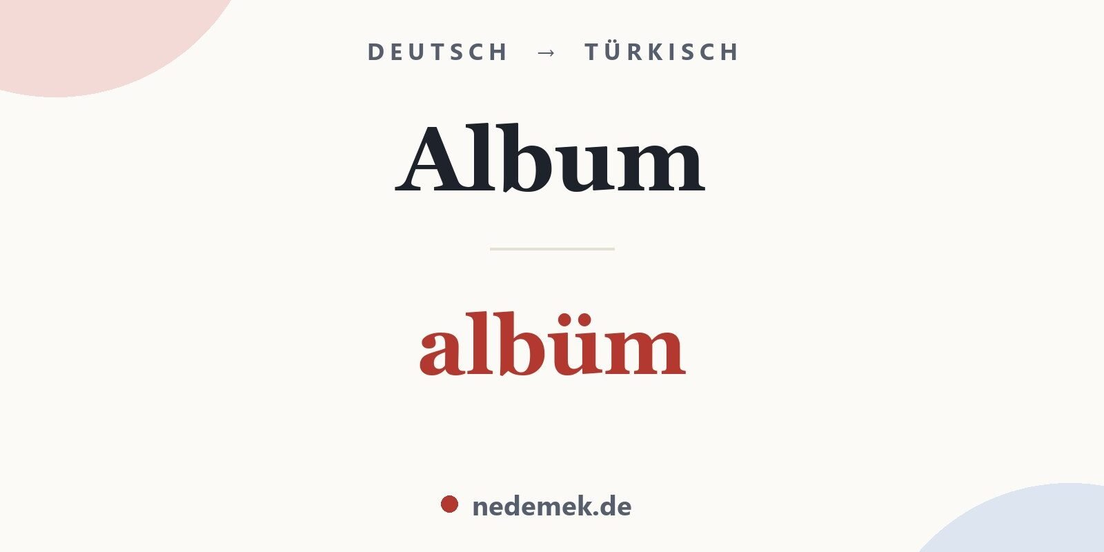 Album auf Türkisch: albüm