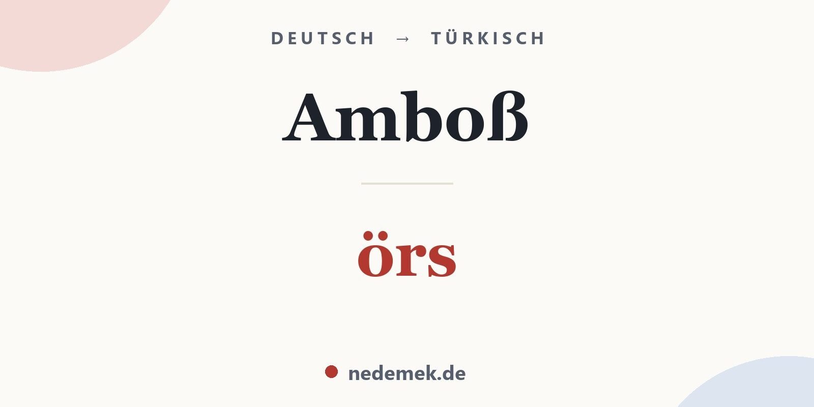 Amboß auf Türkisch: örs