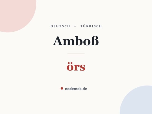 Amboß auf Türkisch: örs