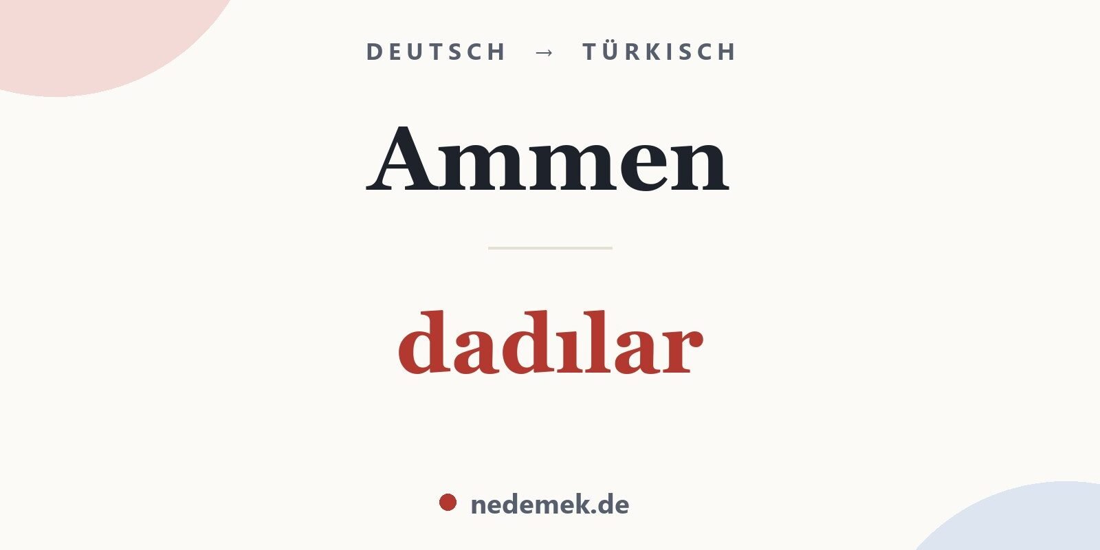 Ammen auf Türkisch: dadılar