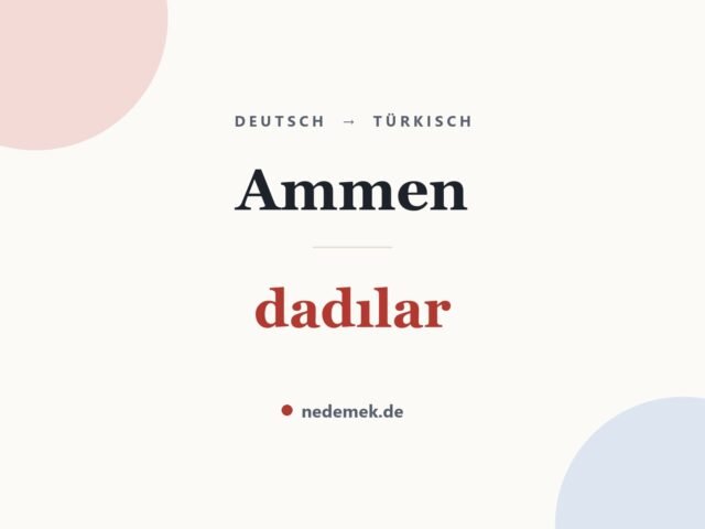 Ammen auf Türkisch: dadılar