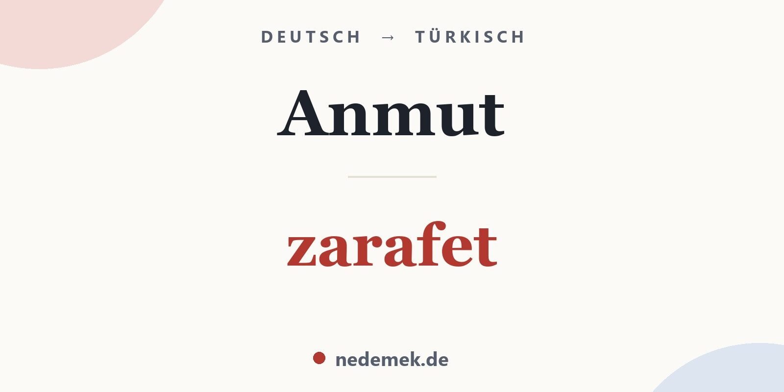 Anmut auf Türkisch: zarafet