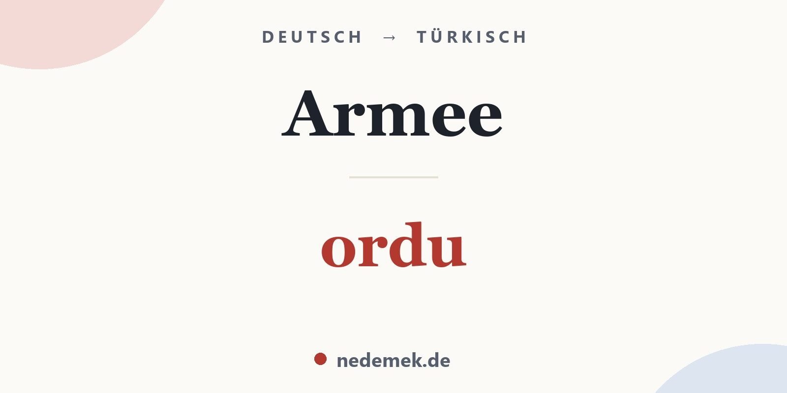 Armee auf Türkisch: ordu