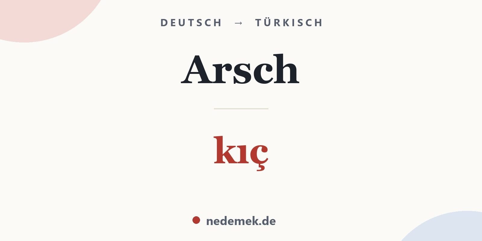 Arsch auf Türkisch: kıç