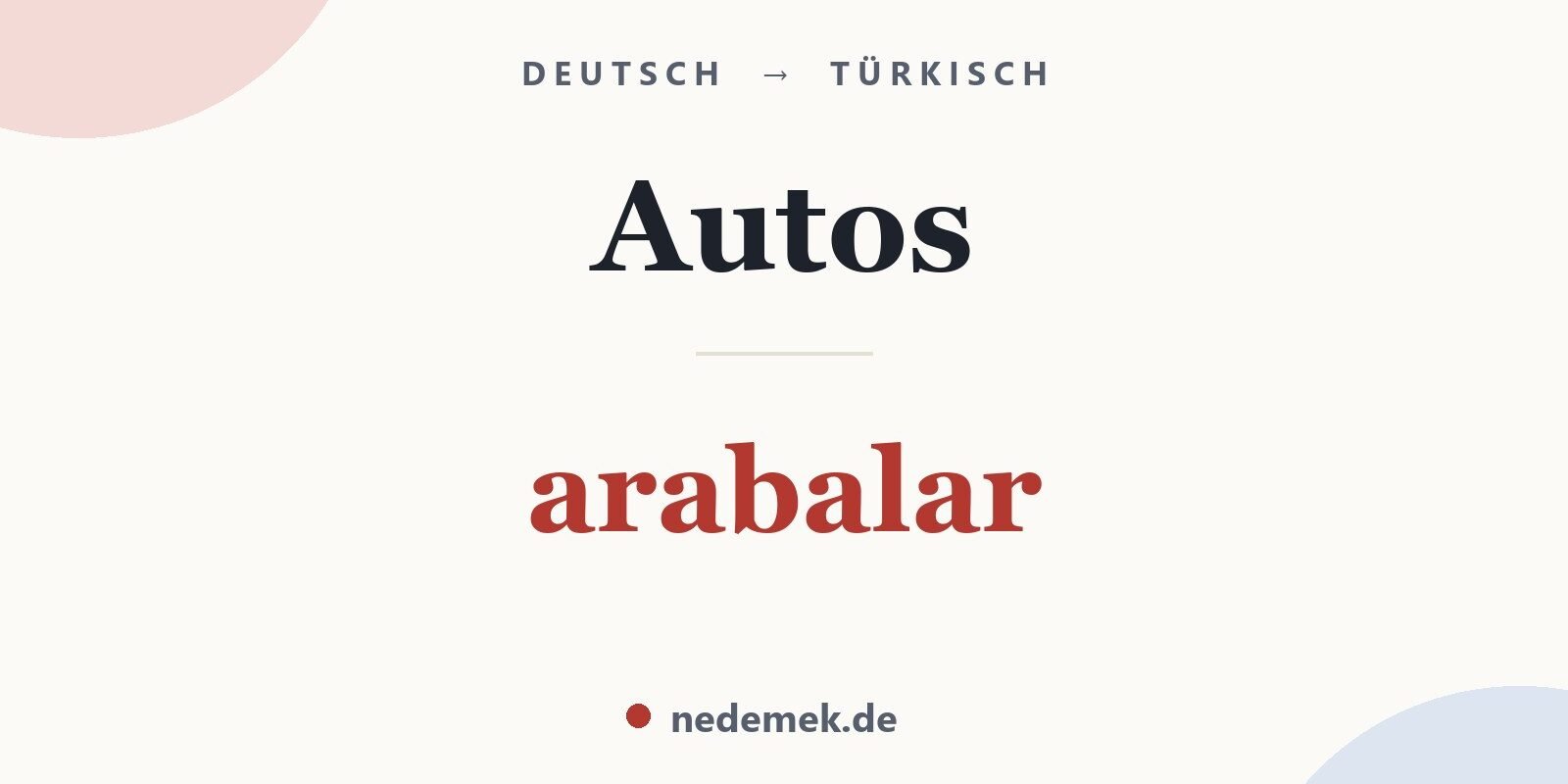 Autos auf Türkisch: arabalar
