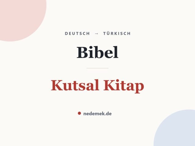 Bibel auf Türkisch: Kutsal Kitap
