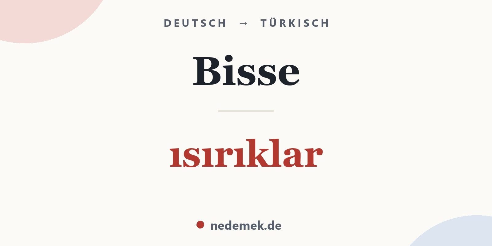 Bisse auf Türkisch: ısırıklar