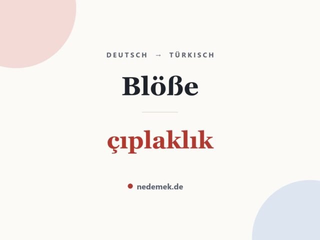 Blöße auf Türkisch: çıplaklık