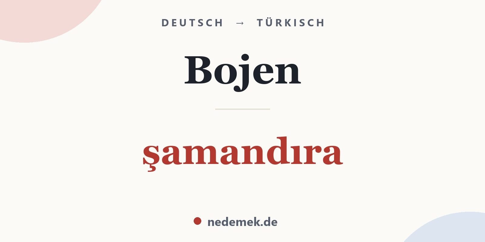 Bojen auf Türkisch: şamandıra