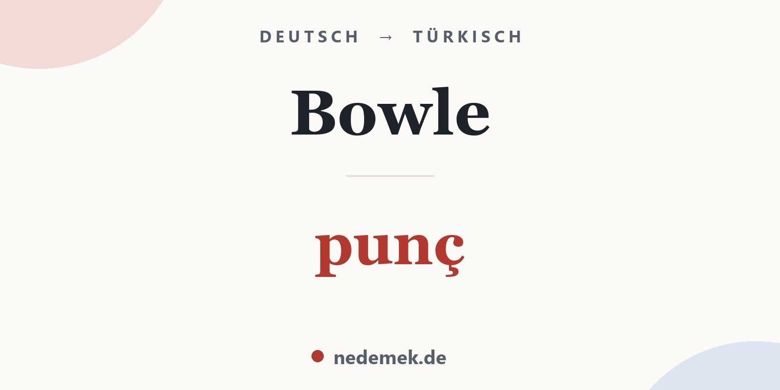 Bowle auf Türkisch: punç