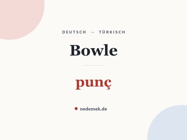 Bowle auf Türkisch: punç