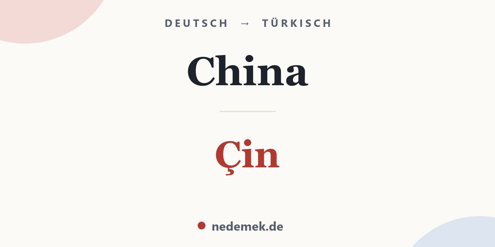 China auf Türkisch: Çin