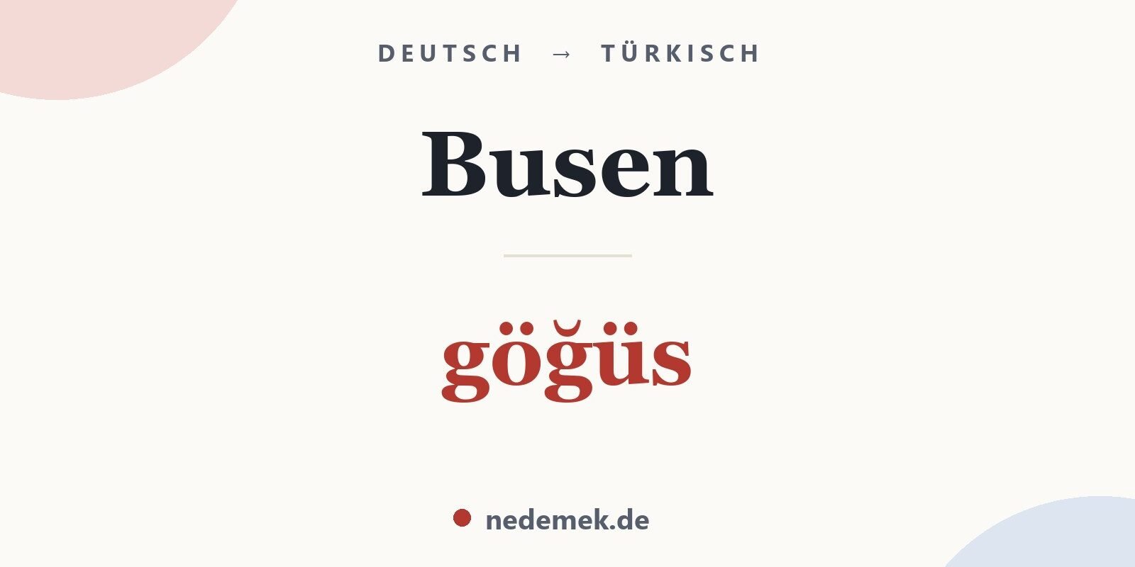Busen auf Türkisch: göğüs