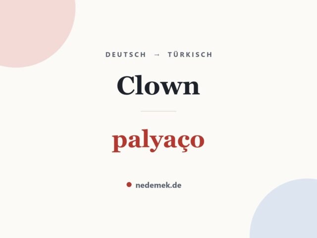 Clown auf Türkisch: palyaço