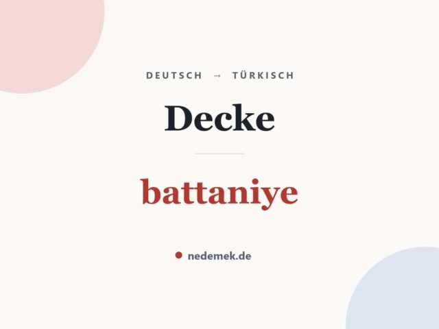Decke auf Türkisch: battaniye