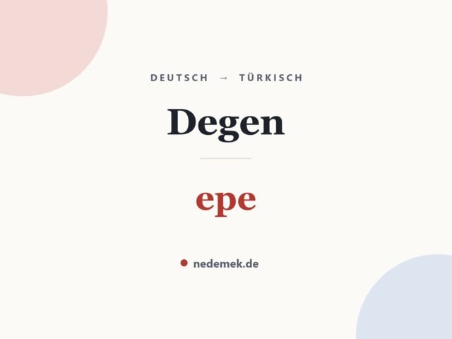Degen auf Türkisch: epe