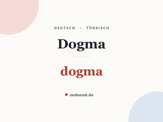 Dogma auf Türkisch: dogma