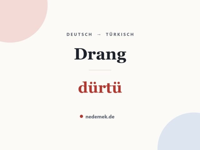 Drang auf Türkisch: dürtü