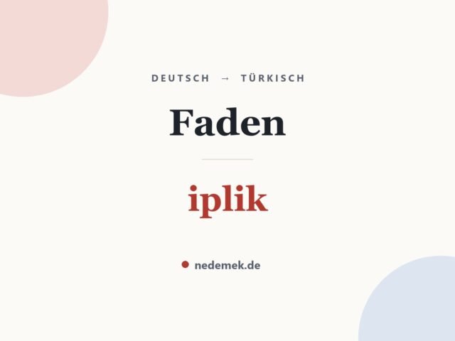 Faden auf Türkisch: iplik